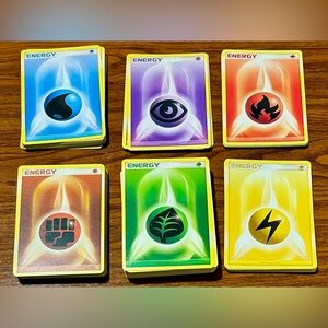 Lot Of 118 Pokemon Energy Cards Water, Psychic, Fire, Fighting, Grass, Electric